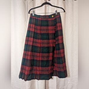 Vintage Union Made Plaid Kilt Skirt